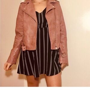 Me Jane Blush Leather Jacket